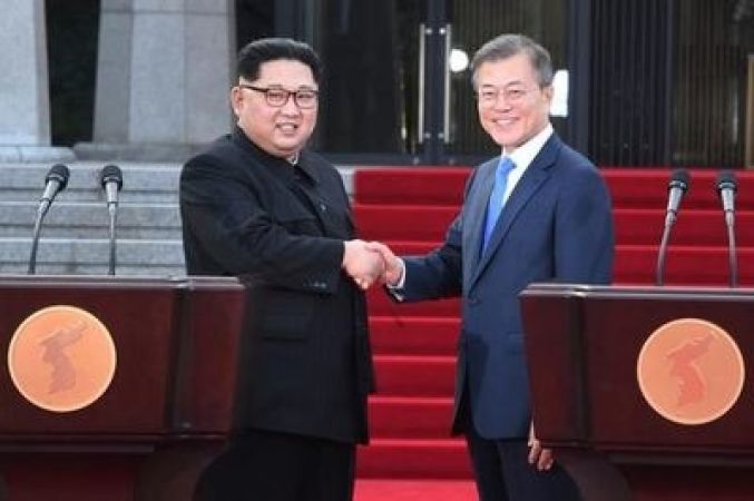 Age of peace begins with hugs and handshakes! Kim, Moon pledge to end war