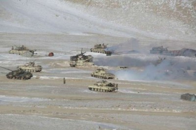 Indian Army regiments prepared for operations in high altitude areas of Eastern Ladakh