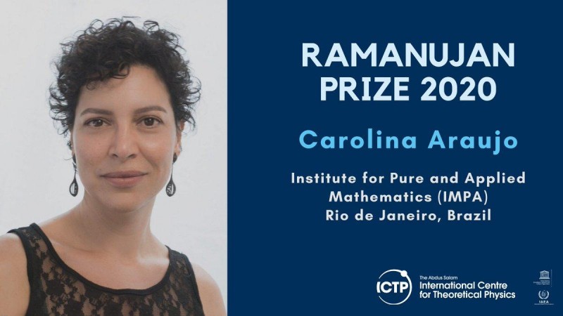 Ramanujan Prize 2020 recipient, Carolina Araujo from Brazil