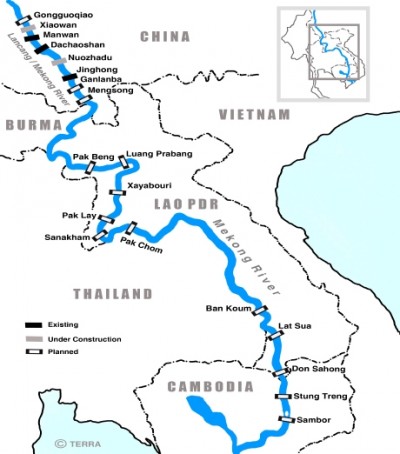 अमेरिका द्वारा वित्त पोषित परियोजना में मीकांग नदी के साथ चीनी बांधों में जल स्तर पर होगी निगाहें