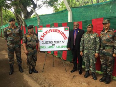 Indian Army and Maldives National Defense Force Exercise Ekuverin' begins in Belagavi
