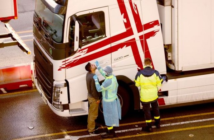 Only three truckers tested Positive for Covid 19, Stranded Trucks to leave England