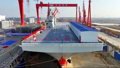 China Launches Massive Amphibious Assault Ship Capable of Launching Fighter Jets