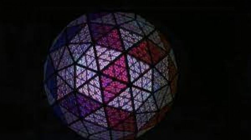 Times Square New Year's Ball decorated with 192 crystals for the New Year Eve