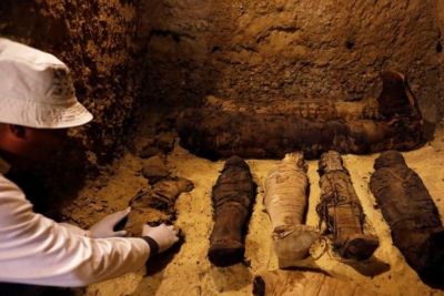 Egyptian archaeologist unveiles ancient burial site containing 50 mummies