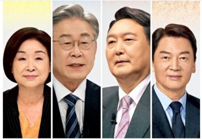 दक्षिण कोरिया में राष्ट्रपति पद के उम्मीदवारो का प्रचार ज़ोरो पर