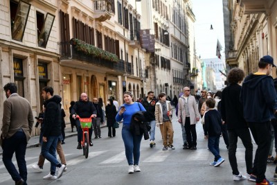 Happy but prudent, Italians remove face masks outside in new pandemic reopening phase