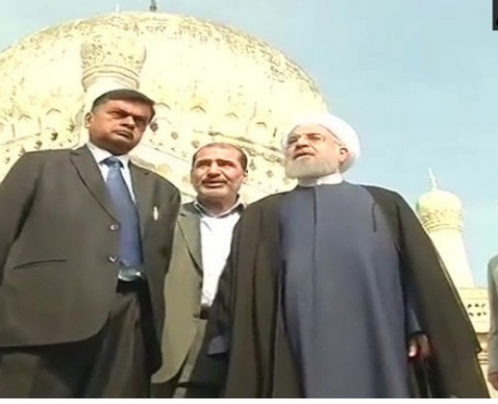 Iran President  Hassan Rouhani visits Qutb Shahi tombs in Hyderabad
