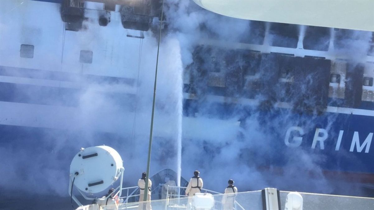 Fire breaks out on ferry off Greek island, 11 missing and 2 trapped