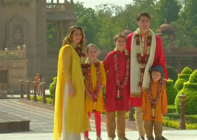 Watch Canadian Trudeau family visit Akshardham Temple