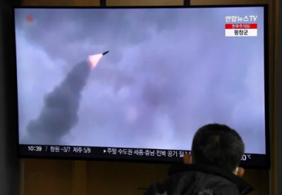 Long-range missile fired by North Korea after warning US and South Korea about drills