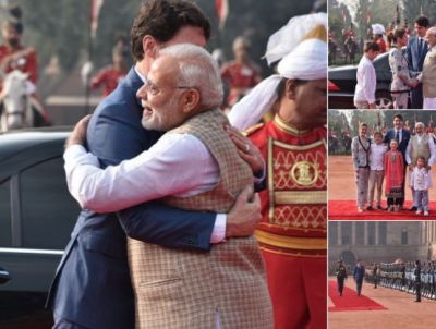 Controversial-turned- official Trudeau’s India visit, Watch Finally Modi hugged PM Trudeau