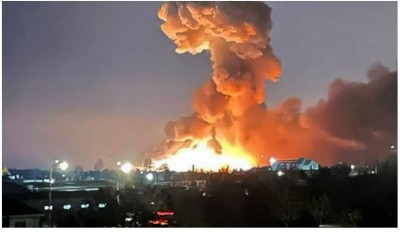 Explosions wreak havoc on Ukraine's main airport, military bases
