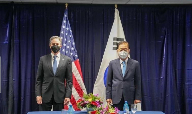 Top diplomats from US, South Korea, condemn Russia's invasion of Ukraine