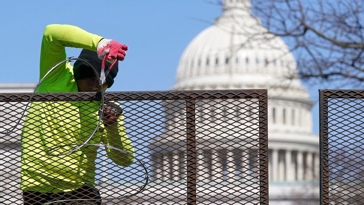 Capitol fence reinstalled ahead of Biden's speech