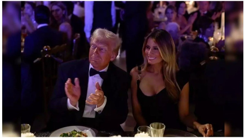 Trump Rings in the New Year with Melania and Musk, Dancing to YMCA at Mar-a-Lago