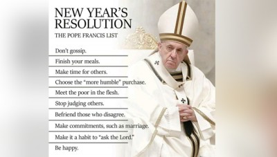 Pope Francis’ Ten New Year’s Resolutions for You