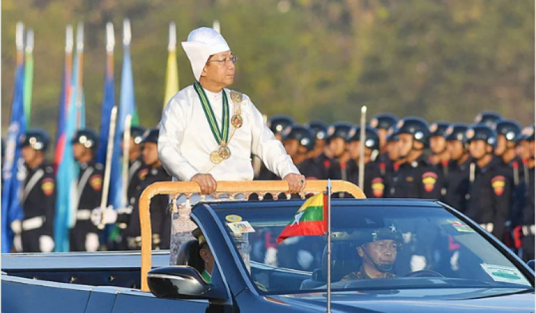 On Independence Day the head of Myanmar's army promotes its election strategy