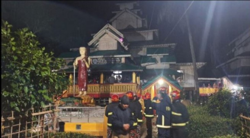 बांग्लादेश में 150 साल पुराने बौद्ध मठ में 'नकाबपोश' शख्स ने लगाई आग