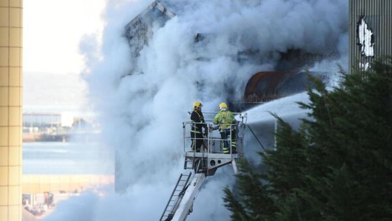 Massive fire at Port of Cork, Ireland brought under control