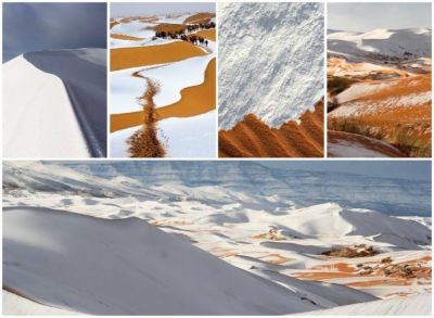 The Sahara Desert has experienced the biggest snowfall in the living memory
