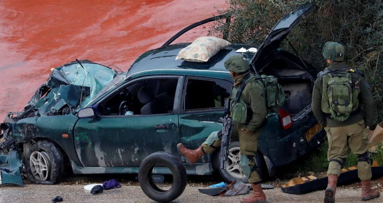 इजरायली  सैनिक को कार से कुचलने के आरोप में एक फ़िलिस्तीनी को गिरफ्तार किया गया
