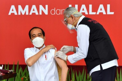 Indonesian president receives 1st Chinese COVID-19 vaccine shot