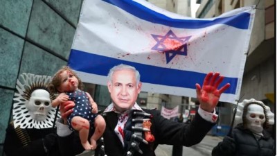 अमेरिका में फिलिस्तीन के समर्थन में प्रदर्शन, गाज़ा में फ़ौरन युद्धविराम करने की मांग