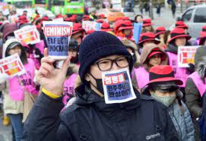 Men are outraged in South Korea over the concept of feminism