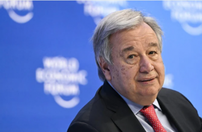 Our dependence on fossil fuels must end, the UN chief tells the World Economic Forum