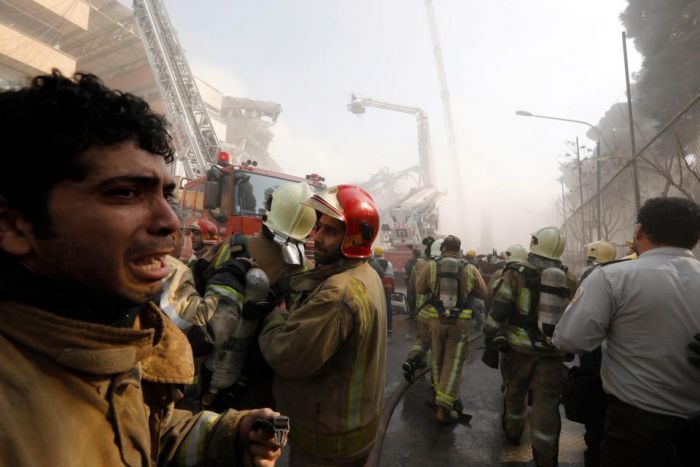 Tehran: 20 firefighters killed as building crumples