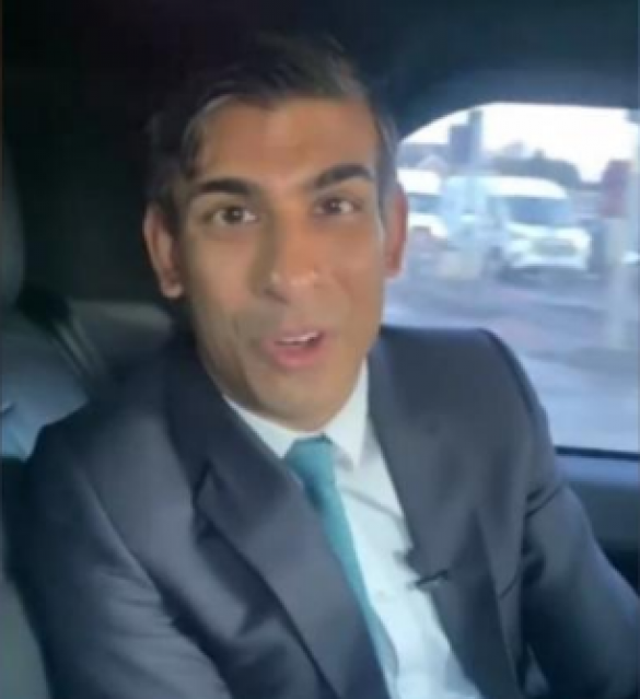 UK Prime Minister Sunak is fined by the police for not using a seatbelt