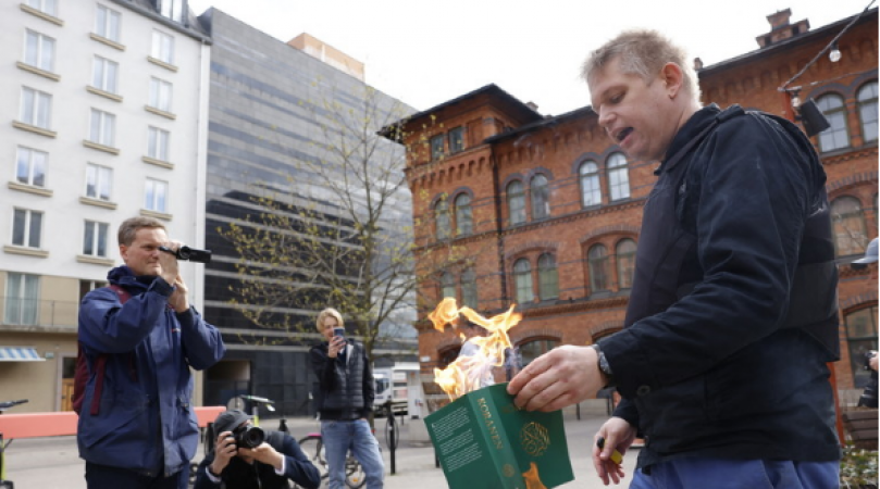 Sweden approves a Koran-burning stunt outside the Turkish Embassy