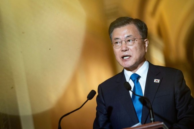 South Korean President Moon Jae-in returns after 3-nation trip