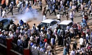 Sudanese police fired tear gas on the crowd in Omdurman