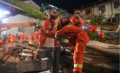 Building collapses in east China's Jiangsu, 17 death, five more injured