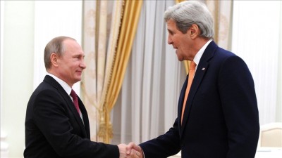 Vladimir Putin and John Kerry stress the importance of cooperation on climate issues