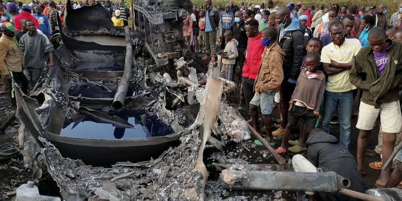 Kenyan fuel tanker explodes least 13 killed