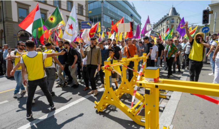 Kurds protest the centennial of the Lausanne Treaty