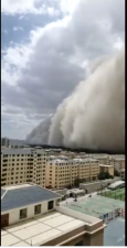300-foot-high sandstorm over this city in northwest China, video goes viral