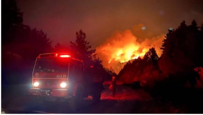 मानवघाट जिले के जंगल में लगी भयंकर आग, एक की मौत
