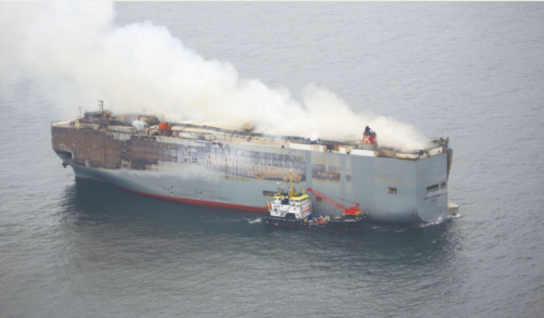 Dutch Coast Braces to Rescue Burning EV Cargo Ship, Preventing Ecological Catastrophe