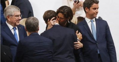 Social Media Buzz Over Emmanuel Macron's 'Friendly Kiss' with Sports Minister Amélie Oudéa-Castéra