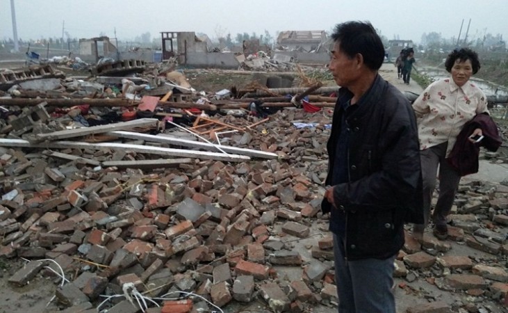 चीन में आया तूफ़ान, 1 की मौत 16 हुए घायल
