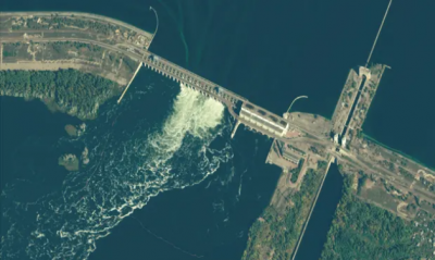 Southern Ukraine's Kakhovka dam blows, causing a flood