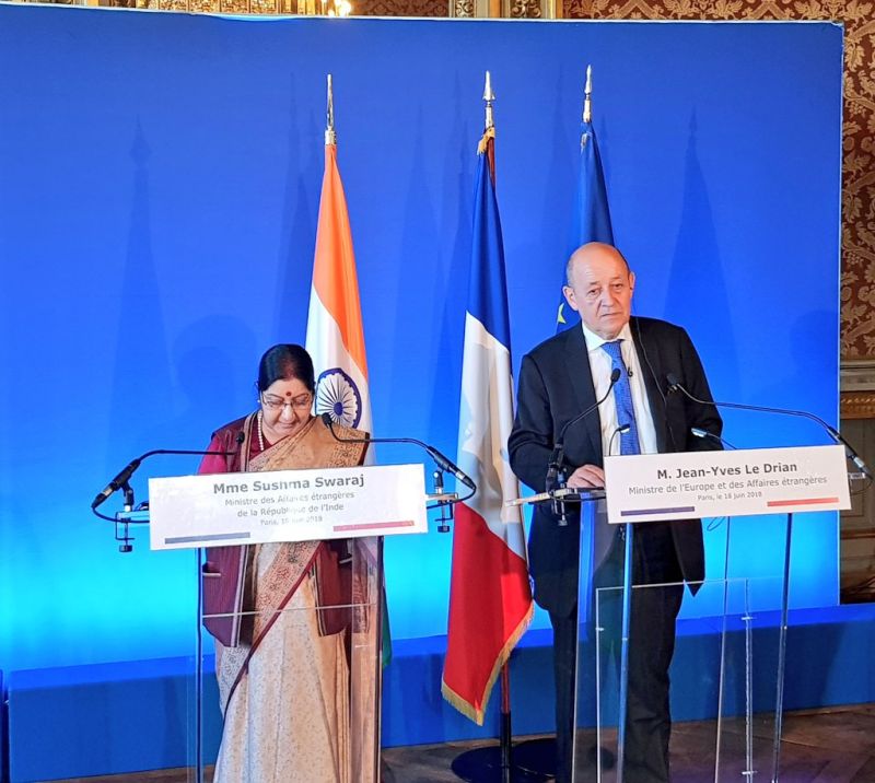 Mutual trust between India, France get deeper: Sushma Swaraj
