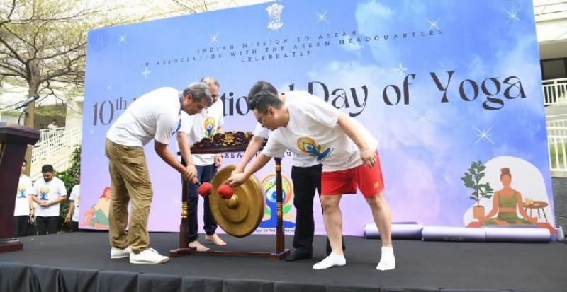 International Yoga Day Celebrated at ASEAN Secretariat with Indian Mission