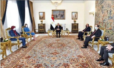 मिस्र के राष्ट्रपति ने लीबिया के विदेश मंत्री की अगवानी की