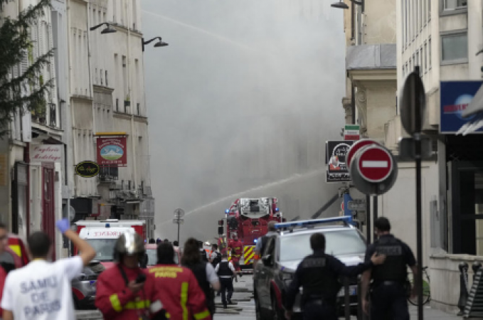 In the Paris building explosion, four people were seriously hurt and two went missing