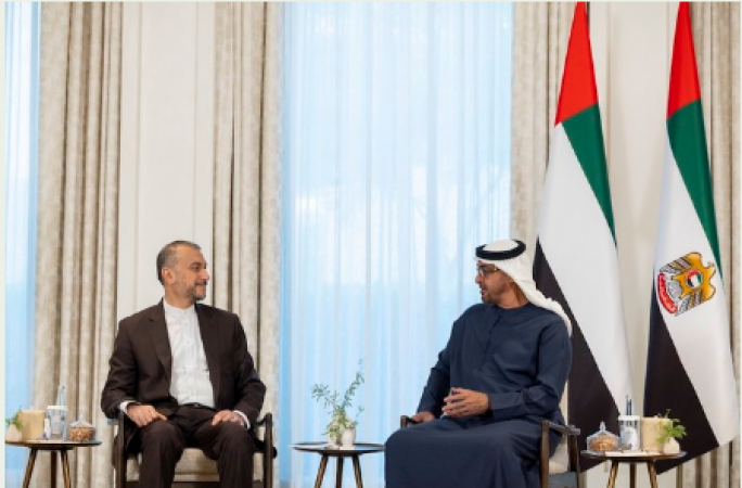 Meeting with Iran's top envoy by UAE President Sheikh Mohamed